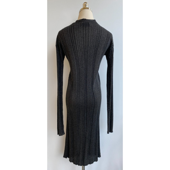 ALYSI Grey Metallic Oversized Open Front Long Lightweight Jacket Cardigan Size S - Picture 6 of 8